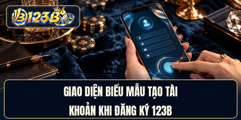Giao diện biểu mẫu tạo tài khoản khi đăng ký 123B