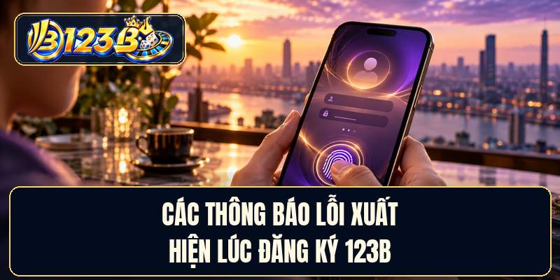 Các thông báo lỗi xuất hiện lúc đăng ký 123B
