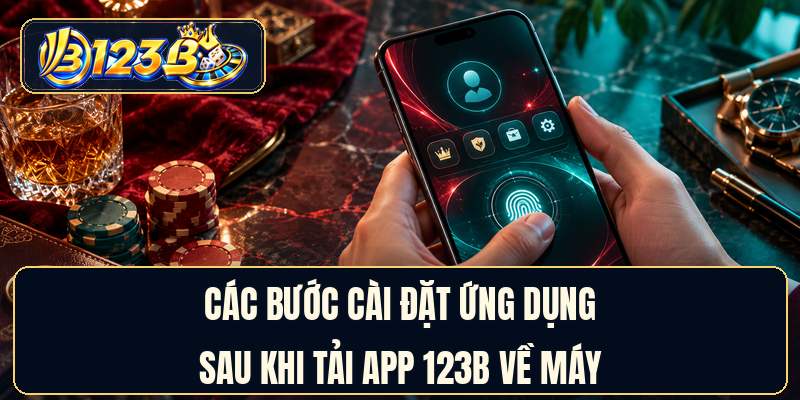 Các bước cài đặt ứng dụng sau khi tải app 123B về máy