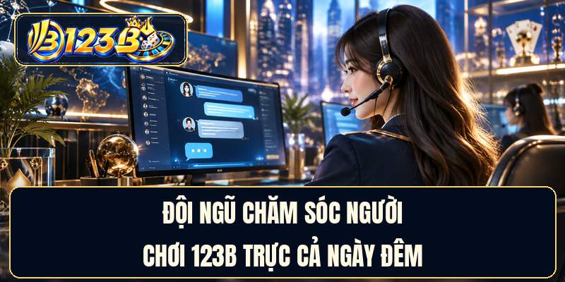 Đội ngũ chăm sóc người chơi 123B trực cả ngày đêm