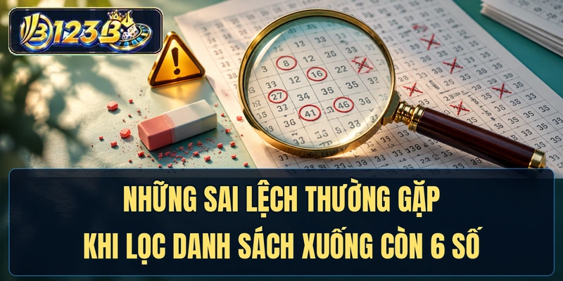 Những sai lệch thường gặp khi lọc danh sách xuống còn 6 số